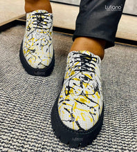 Load image into Gallery viewer, 177 B- Lufiano Lace up: Yellow-Black