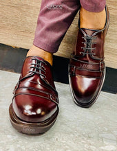 Load image into Gallery viewer, 193 Lufiano Lace up: Burgundy