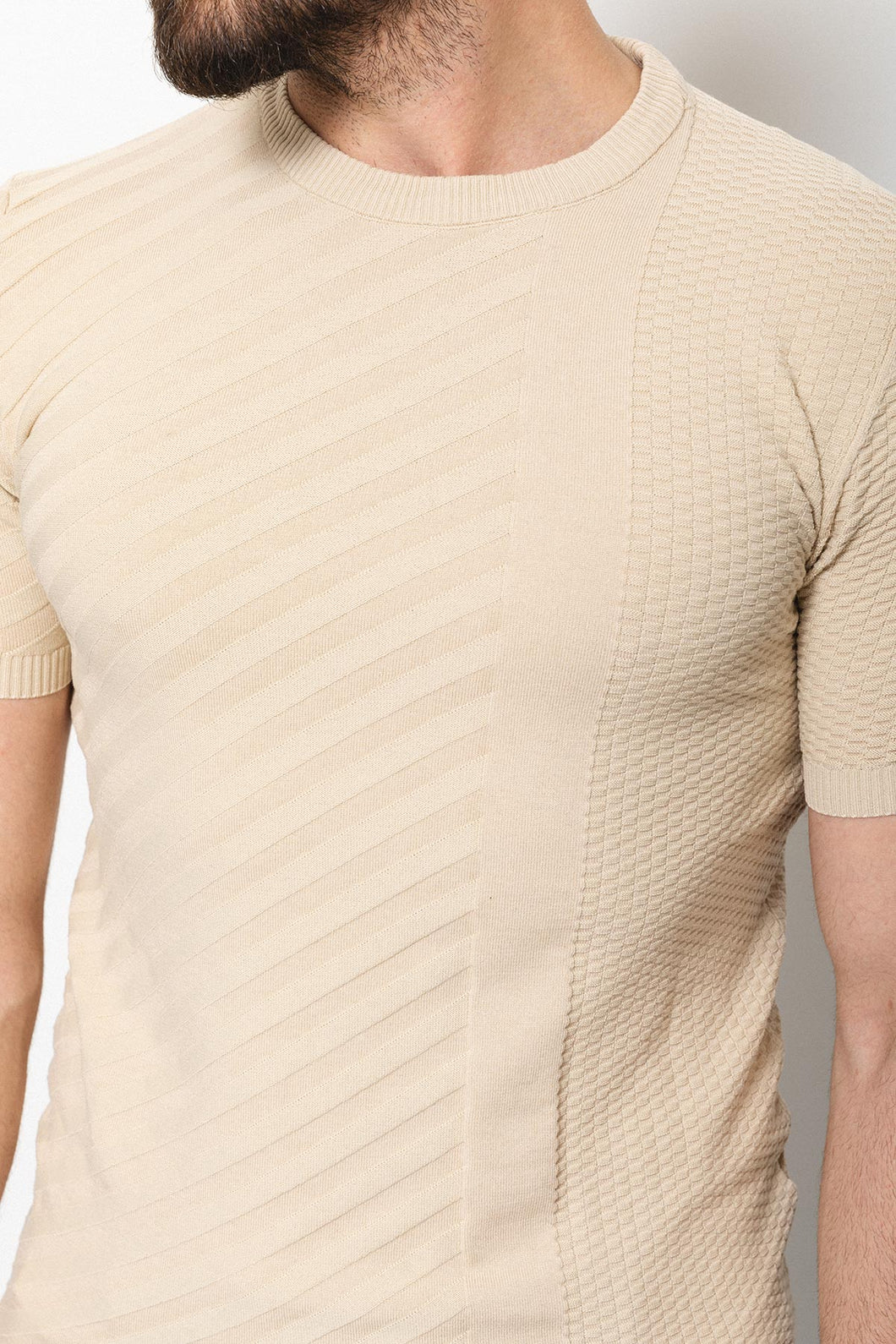 11361 MCR Round neck: Beige