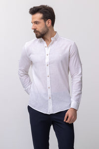 37356 : Linen Shirt - White