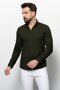 37596: Long sleeve shirt: Dark Khaki