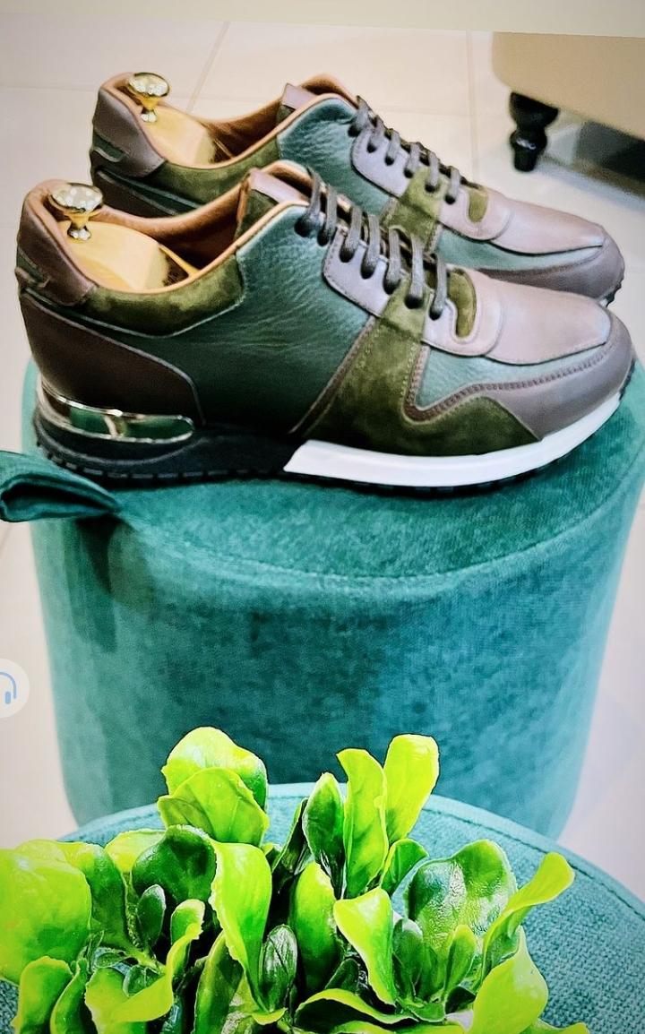 【オリーブさま】94.100.105.7.48 133 -Lufiano Leather Sneaker- Olive – Lufiano Apparel