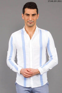 37148 White and blue Shirt
