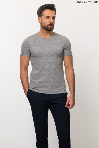 36683 Round neck: Grey