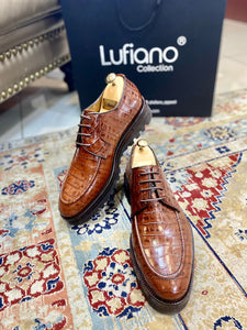 130 - Lufiano Lace up: Light Brown