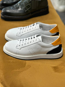 165 - LUFIANO collection Leather Sneaker- white N/O