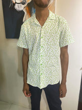 Load image into Gallery viewer, 37739: Short sleeve shirt: Green - White