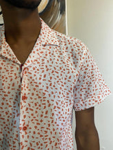Load image into Gallery viewer, 37739: Short sleeve shirt: Red - White