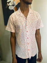 Load image into Gallery viewer, 37739: Short sleeve shirt: Red - White