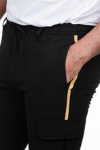 Load image into Gallery viewer, 17127: Sweat pants: Black/Yellow