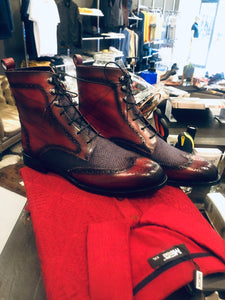 061 Lufiano Collection boots: Burgundy