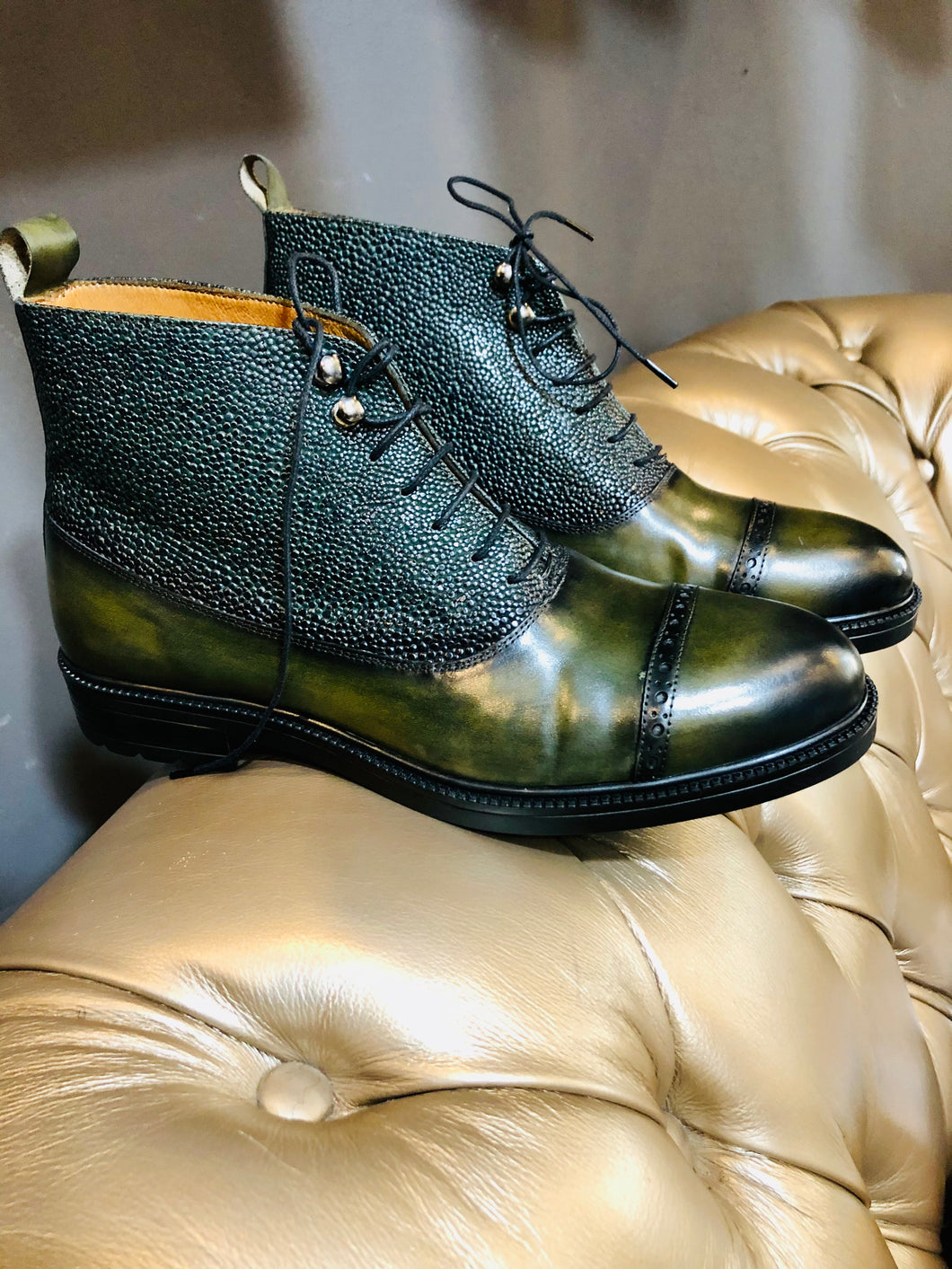 068 Lufiano Collection boots: Olive